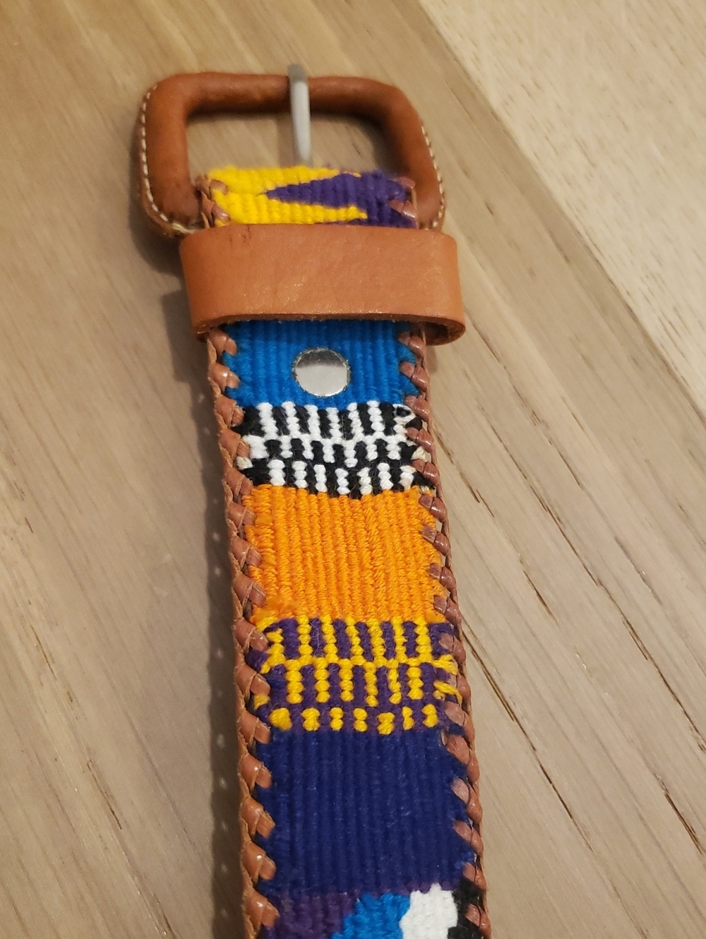 Handwoven Multicolor Men's Or Women Leather-Belt